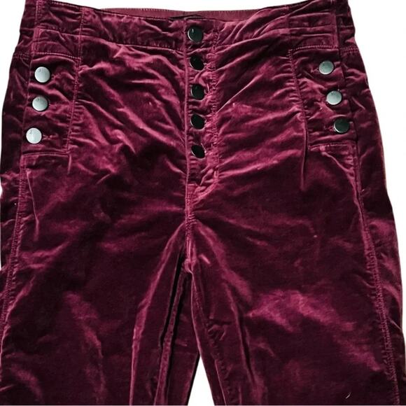 J Brand Natasha Super Skinny Velvet Jeans in Deep Mulberry Size 28 - Picture 5 of 15
